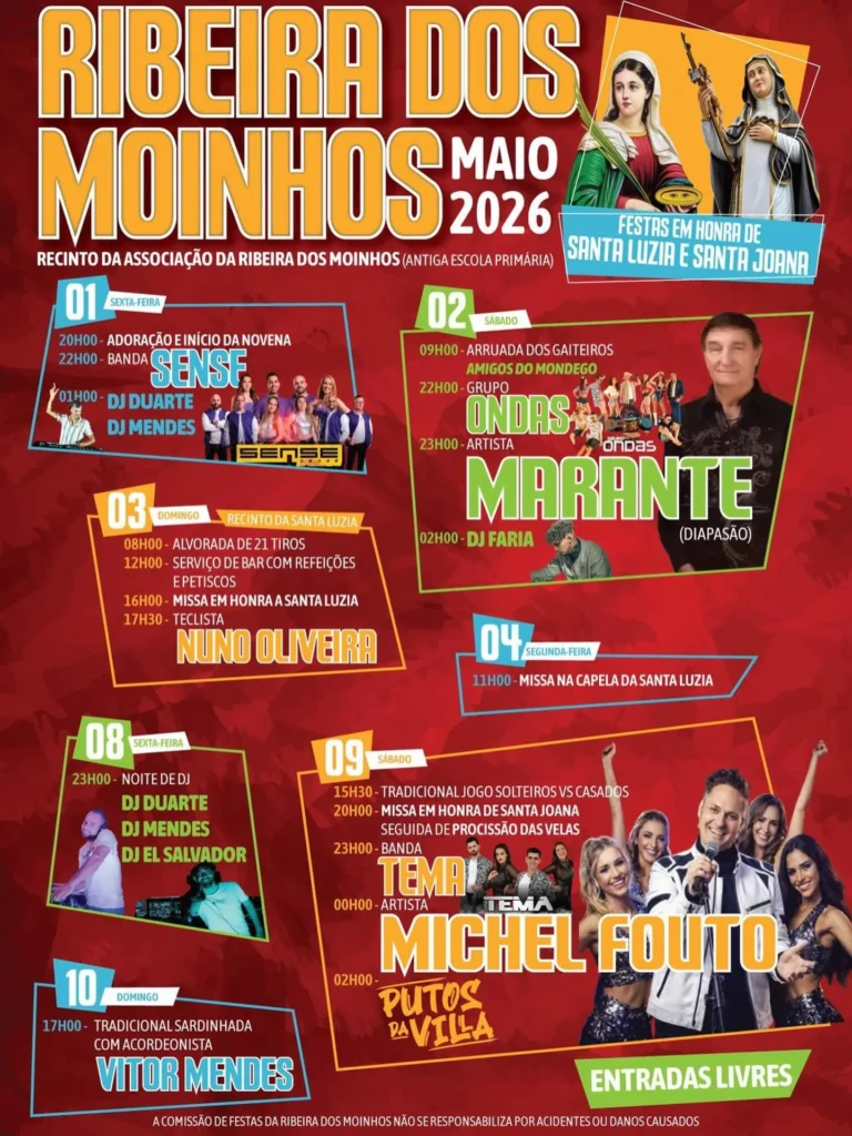 Festas de Ribeira dos Moinhos (Santa Luzia) 2026