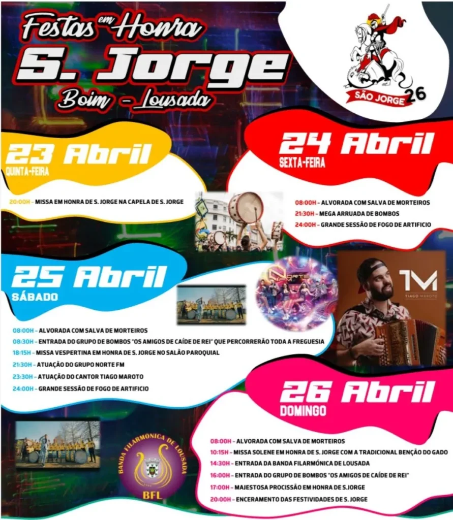Festas de Boim, Lousada (São Jorge) 2026