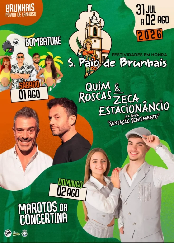 Festas de Brunhais, Póvoa de Lanhoso (São Paio) 2026