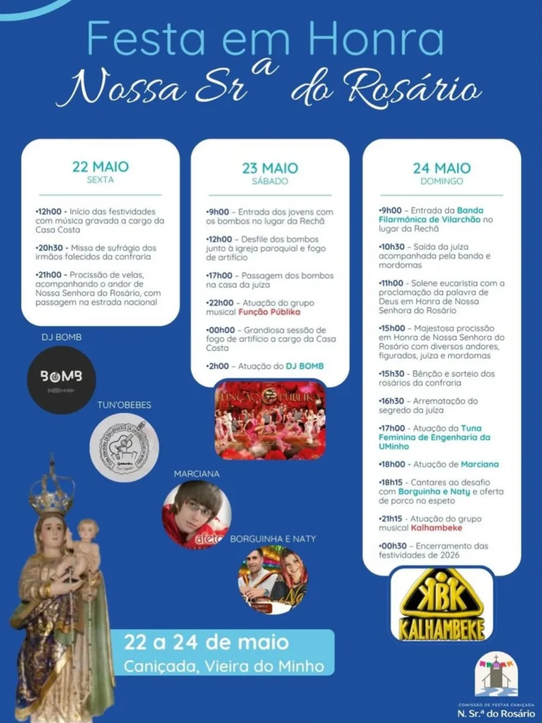 Festas de Caniçada, Vieira do Minho (Senhora do Rosário) 2026