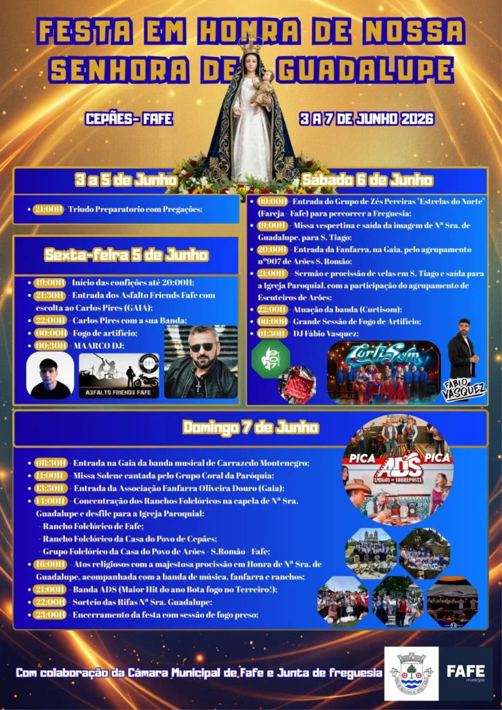 Festas de Cepães (Senhora de Guadalupe) 2026