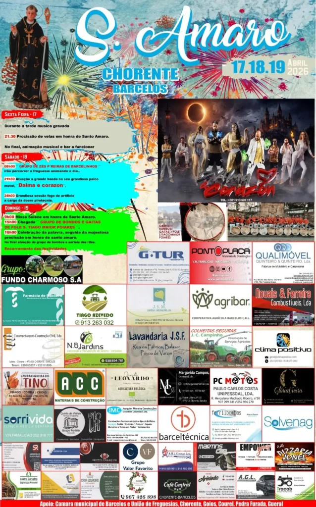 Festas de Chorente, Barcelos (Santo Amaro) 2026