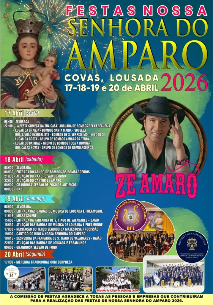 Festas de Covas, Lousada (Senhora do Amparo) 2026