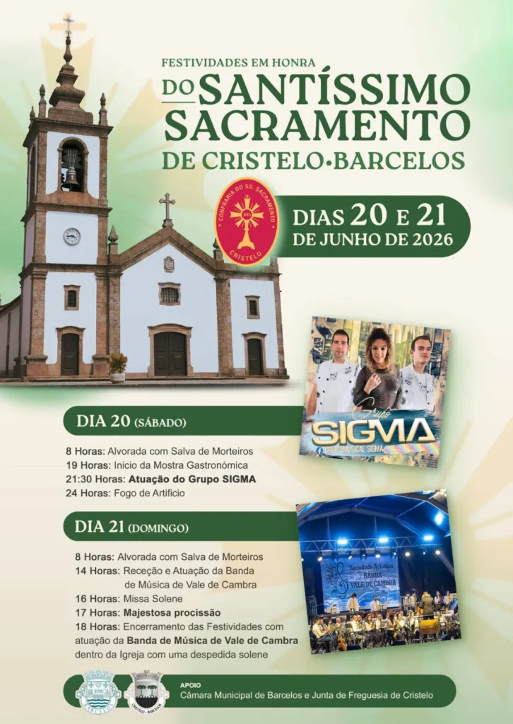 Festas de Cristelo, Barcelos (Santissimo Sacramento) 2026