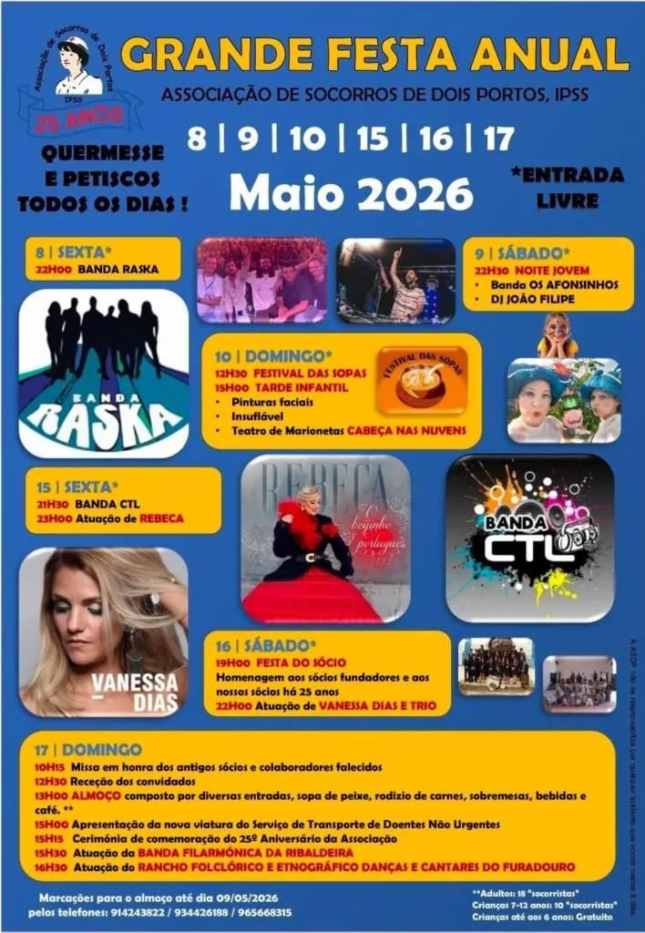 Festas de Dois Portos 2026
