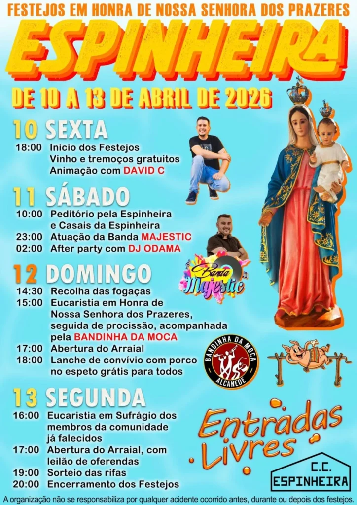 Festas de Espinheira (Senhora dos Prazeres) 2026