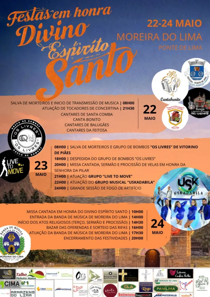 Festas de Moreira do Lima, Ponte de Lima (Divino Espírito Santo) 2026