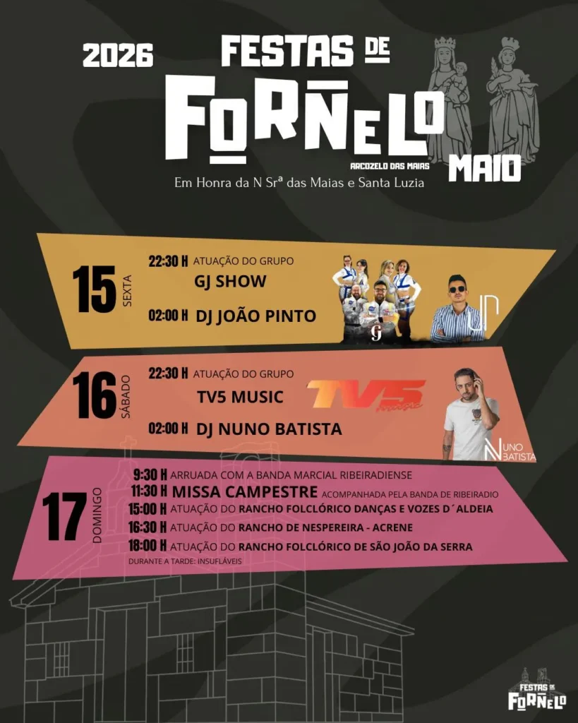 Festas de Fornelo, Arcozelo das Maias (Senhora das Maias) 2026