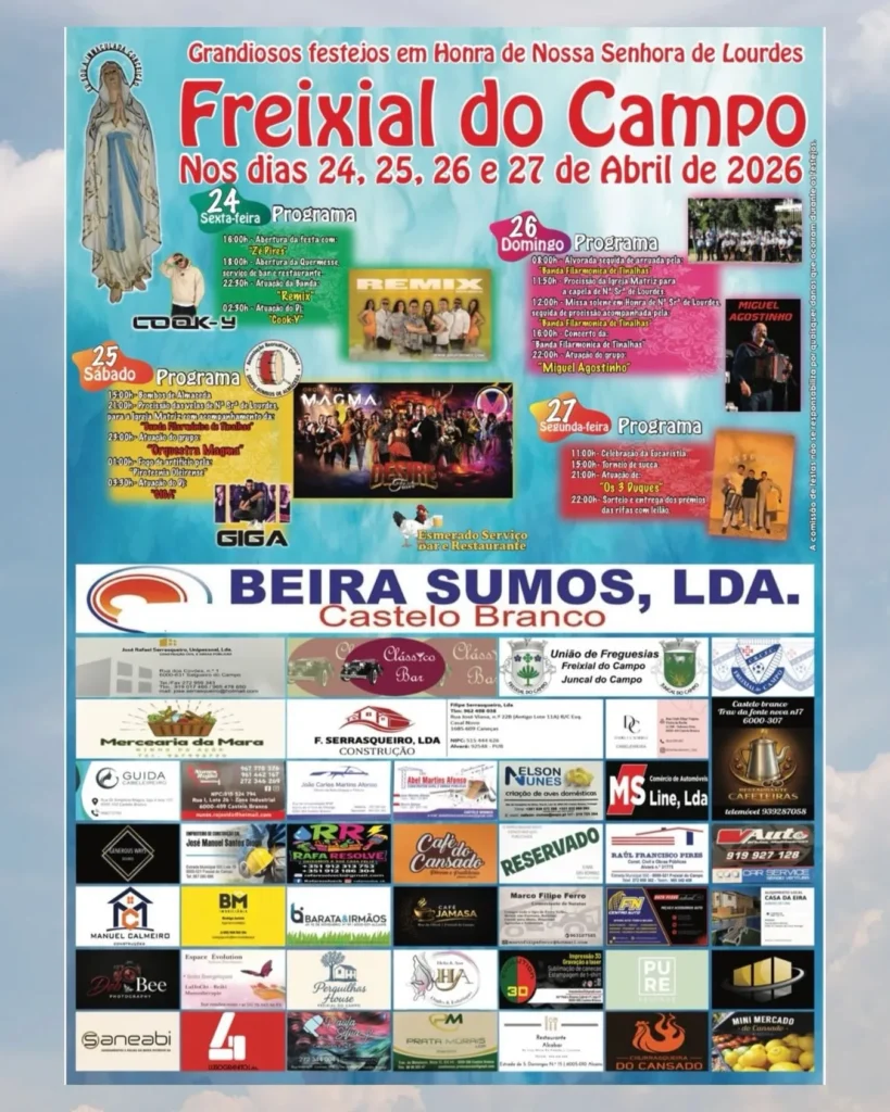 Festas de Freixial do Campo (Senhora de Lourdes) 2026