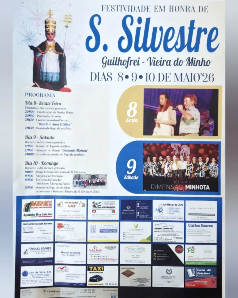Festas de Guilhofrei, Vieira do Minho (São Silvestre) 2026