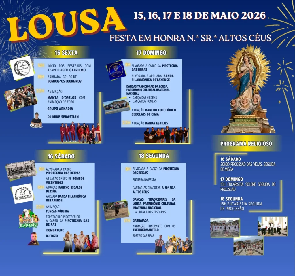 Festas de Lousa (Senhora dos Altos Céus) 2026