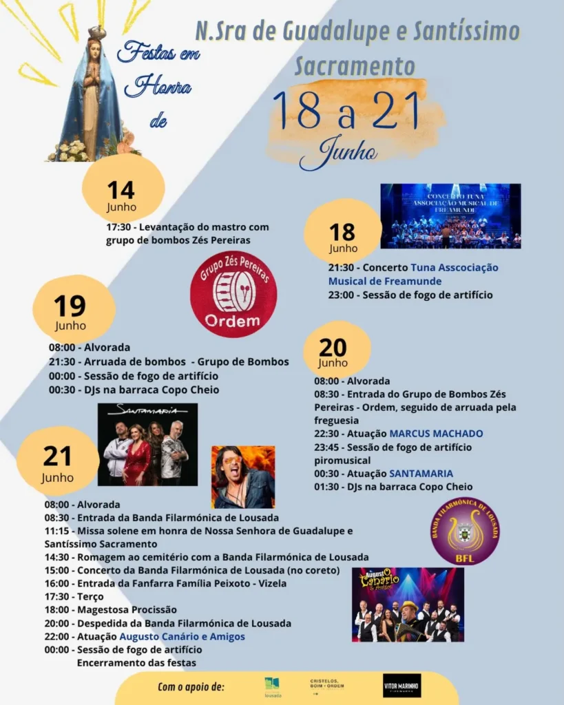 Festas de Ordem (Senhora de Guadalupe) 2026