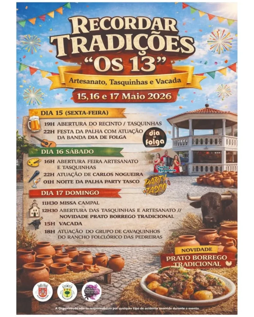 Festas de Pedreiras, Porto de Mós 2026