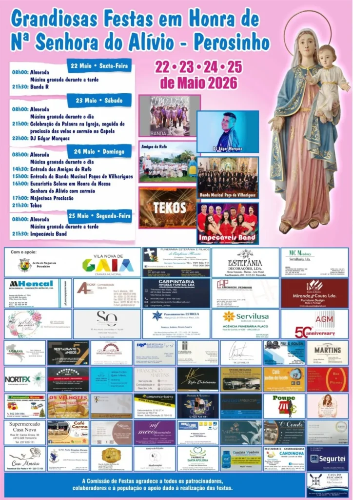 Festas de Perosinho (Senhora do Alívio) 2026