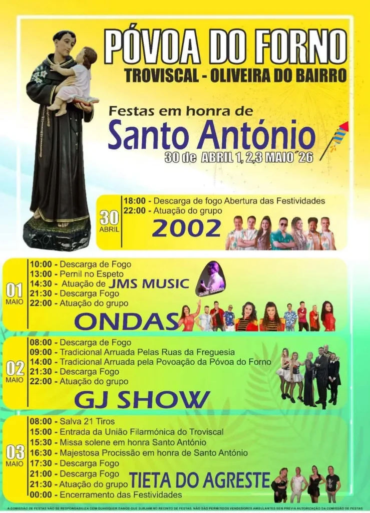 Festas de Póvoa do Forno (Santo António) 2026