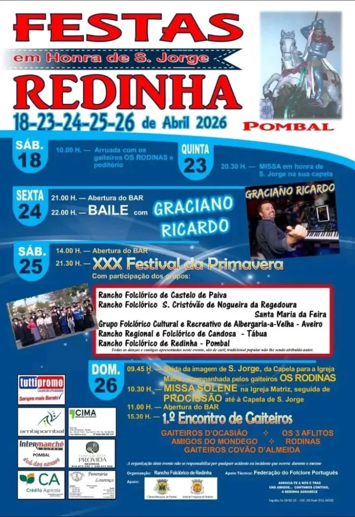 Festas de Redinha, Pombal (São Jorge) 2026