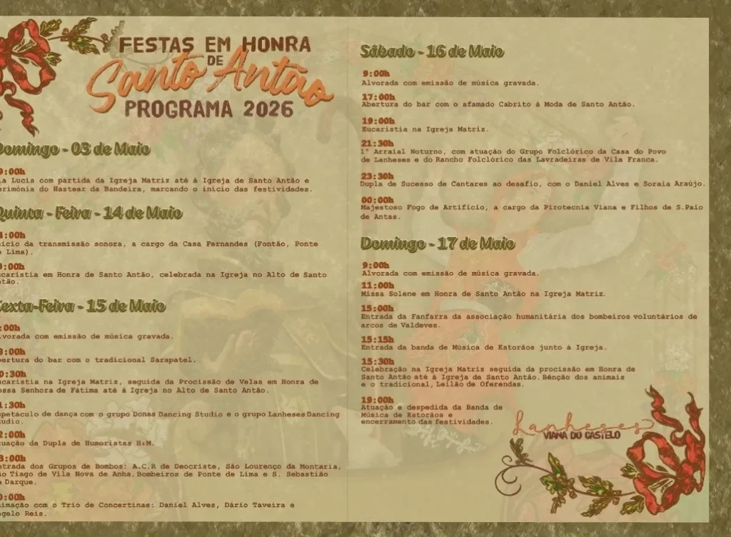 Festas de Lanheses, Viana do Castelo (Santo Antão) 2026