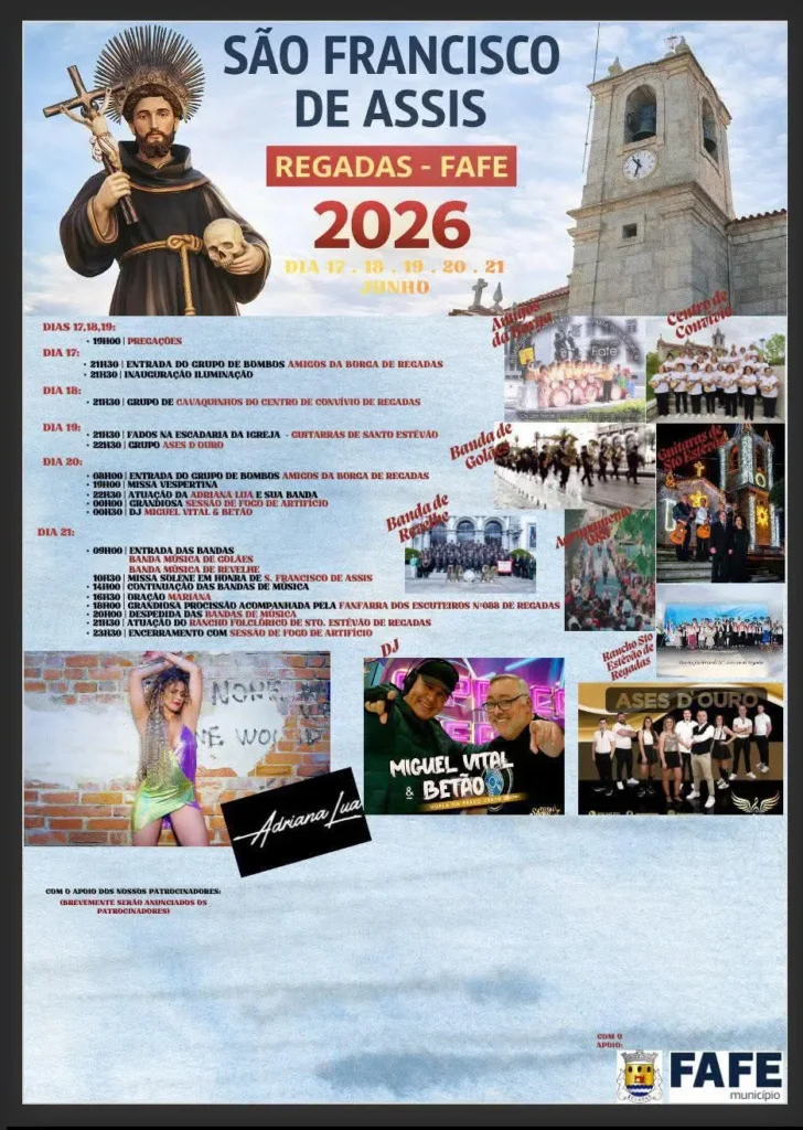 Festas de Regadas, Fafe (São Francisco de Assis) 2026