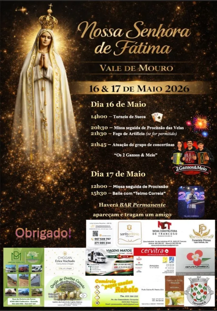 Festas de Vale de Mouro (Senhora de Fátima) 2026