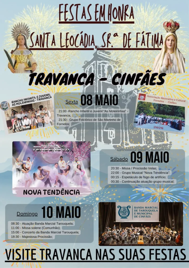 Festas de Travanca, Cinfães (Santa Leocádia) 2026