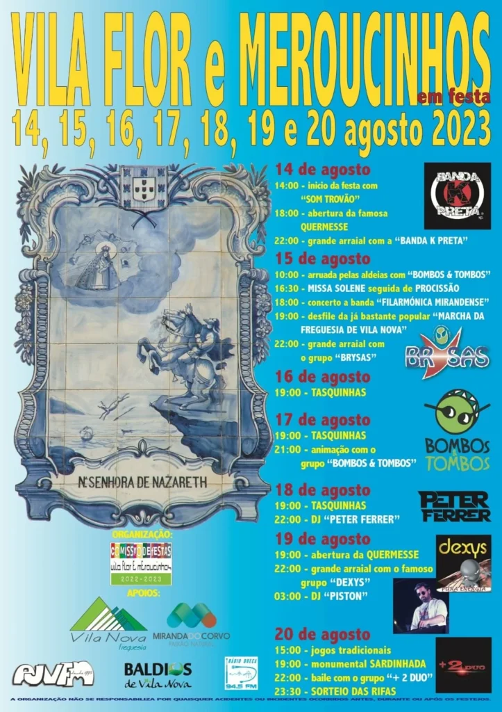 Festas de Vila Flor e Meroucinhos, Miranda do Corvo 2026