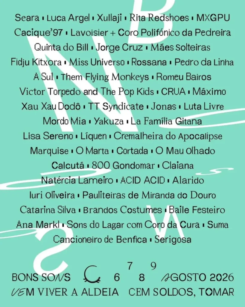 Festival Bons Sons 2026 em Cem Soldos