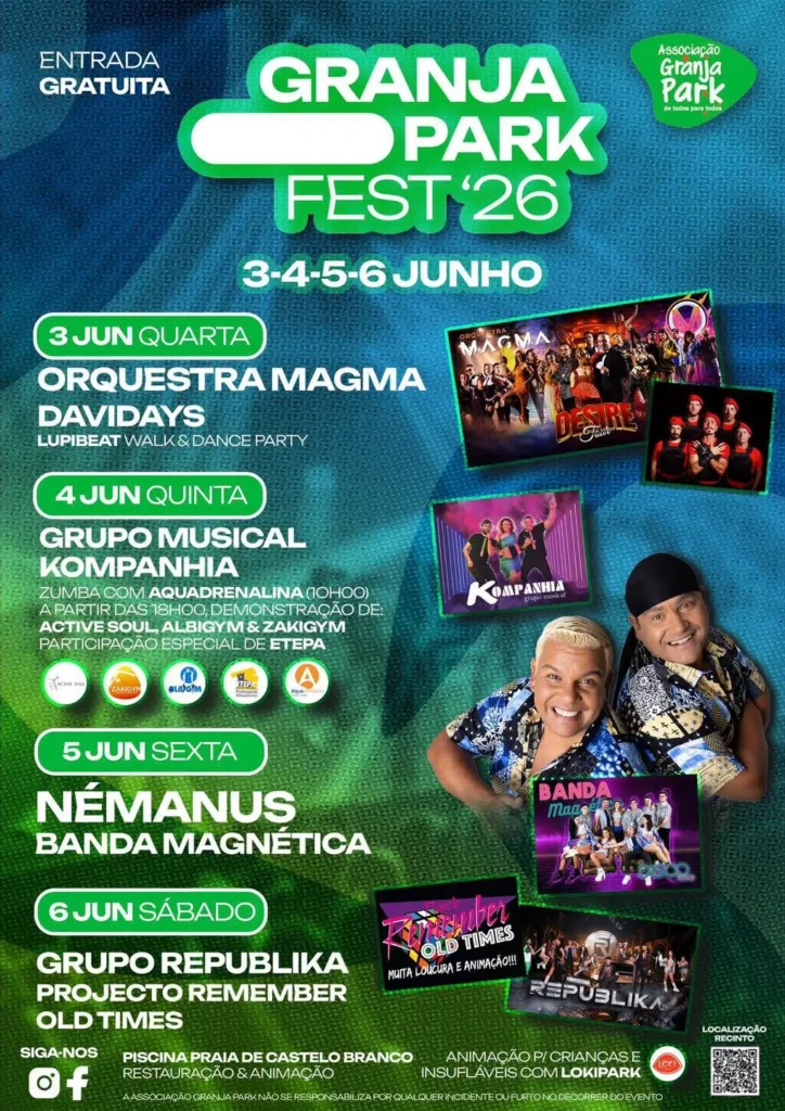 Granja Park Fest 2026 em Castelo Branco