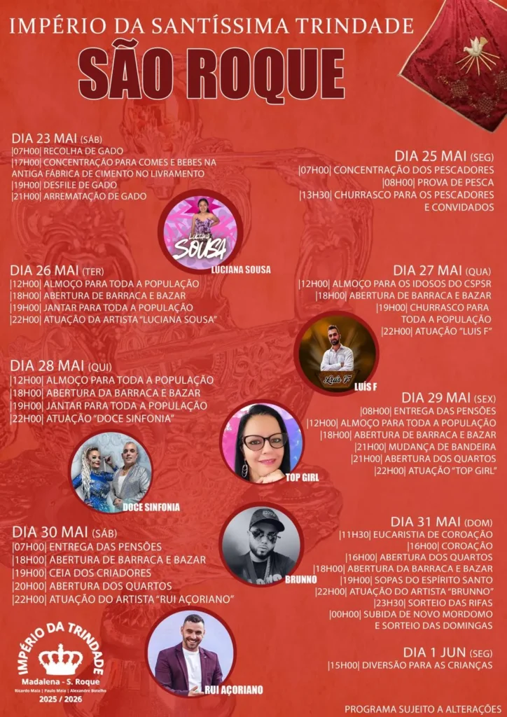 Império da Santissima Trindade 2026 em São Roque