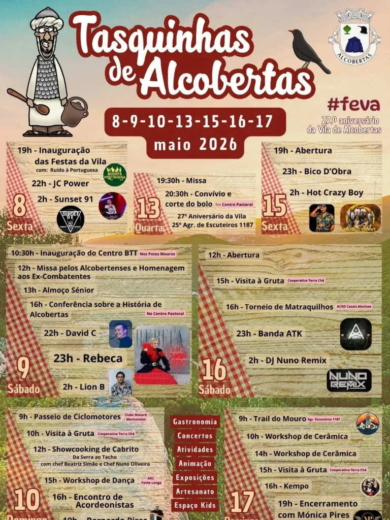 Tasquinhas de Alcobertas 2026