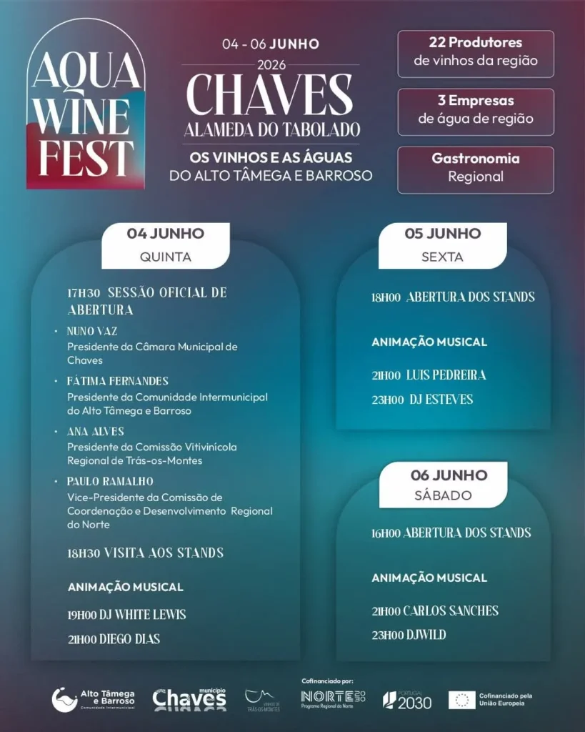 Aqua Wine Fest 2026 em Chaves