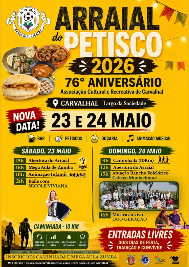 Arraial do Petisco 2026 em Carvalhal