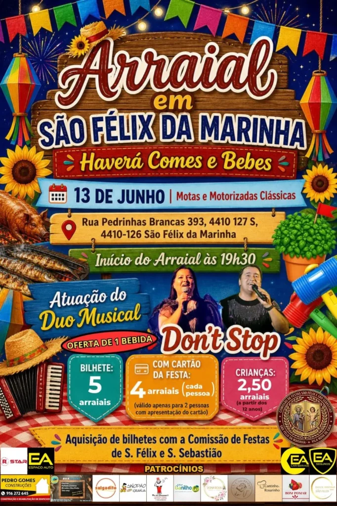Arraial de São Félix da Marinha 2026