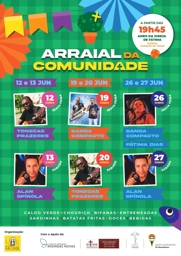 Arraial da Comunidade (Nossa Senhora Fátima - Avenidas Novas, Lisboa 2026