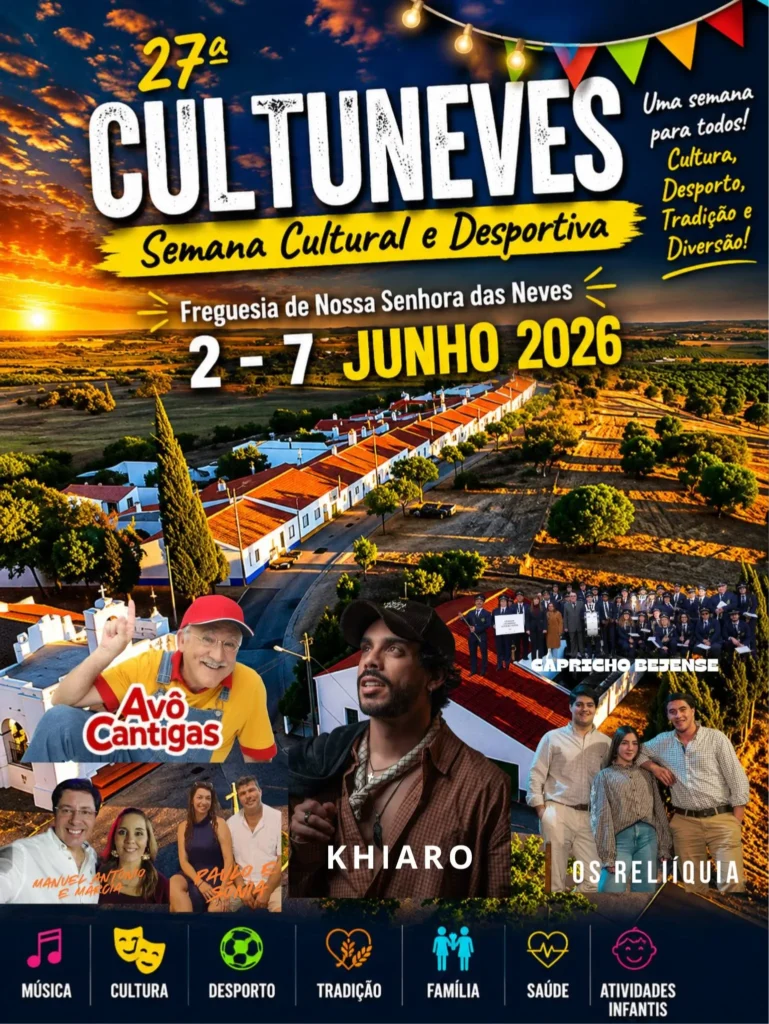 Festas de Nossa Senhora das Neves, Beja (Cultuneves) 2026
