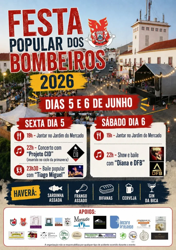 Festa Popular dos Bombeiros de Montemor-o-Novo 2026