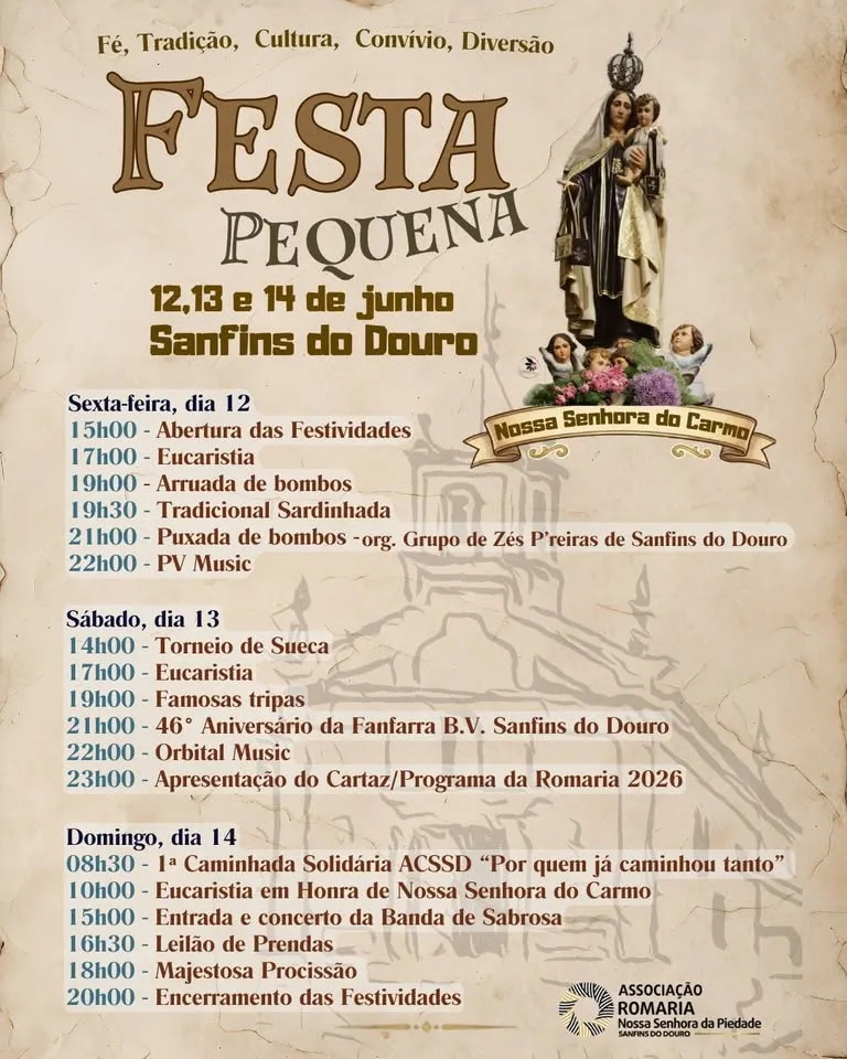 Festas de Sanfins do Douro (Senhora do Carmo) 2026