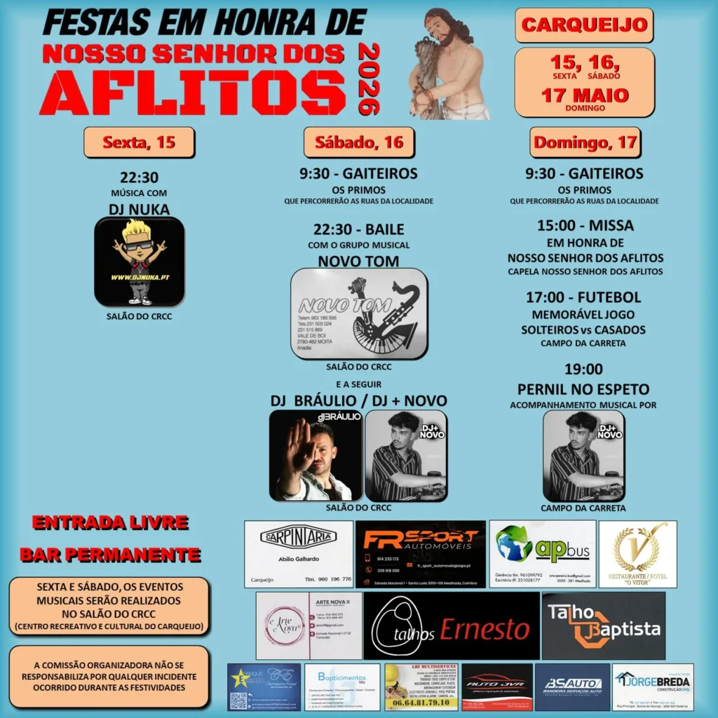 Festas de Carqueijo (Senhor dos Aflitos) 2026
