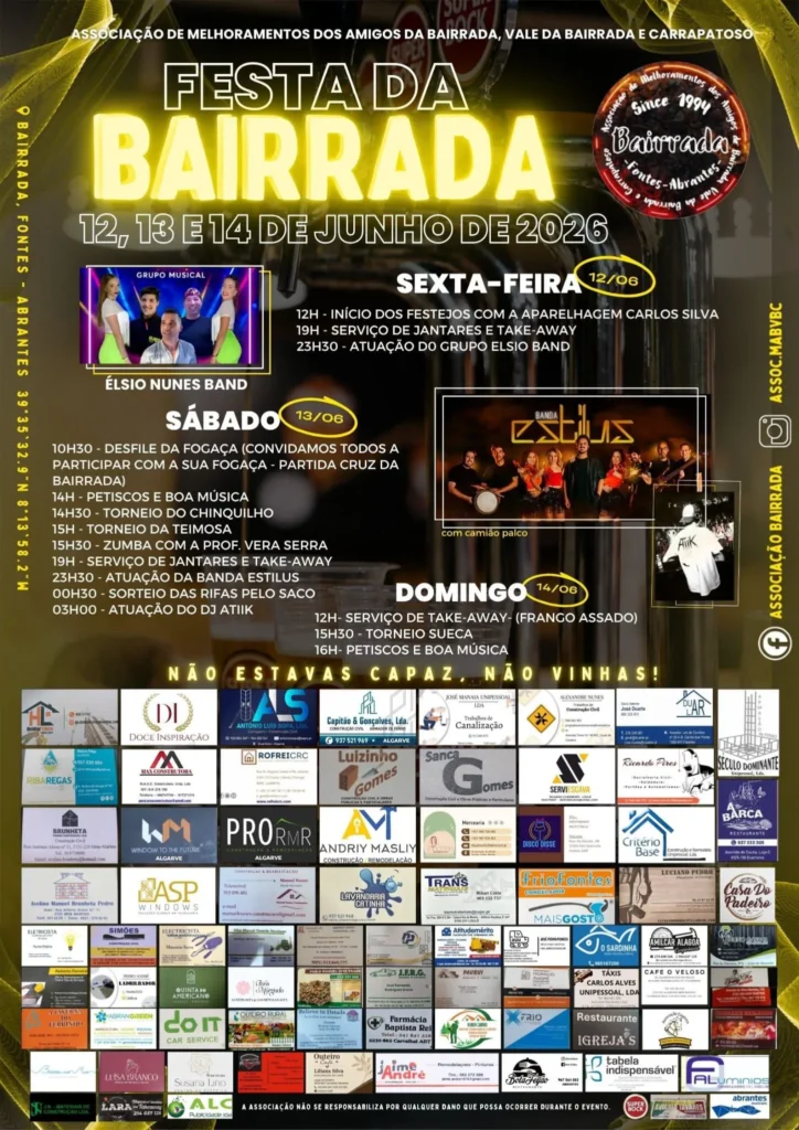 Festas da Bairrada, Abrantes 2026