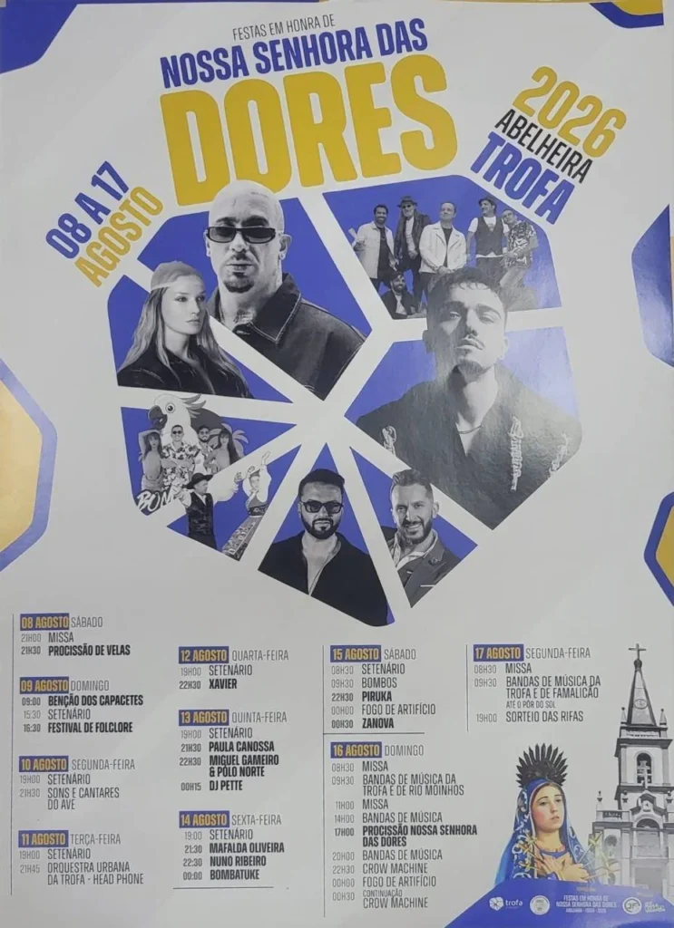 Festas da Abelheira, Trofa (Senhora das Dores) 2026