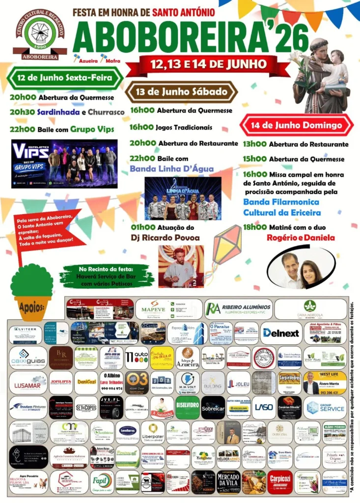 Festas de Aboboreira (Santo António) 2026