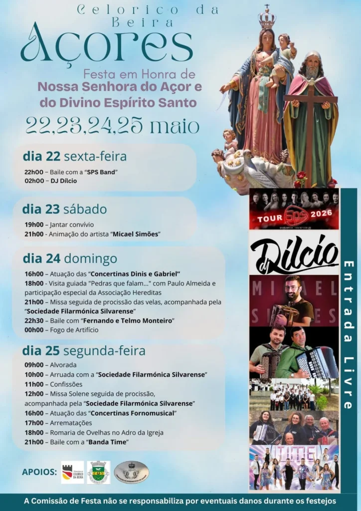 Festas de Açores, Celorico da Beira (Senhora do Açor) 2026