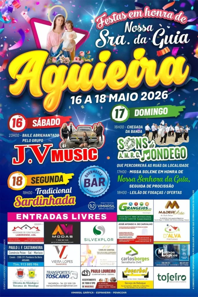 Festas da Aguieira, Penacova (Senhora da Guia) 2026