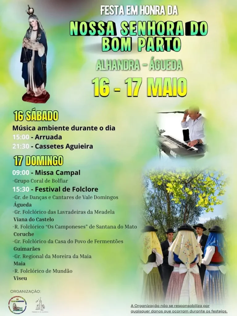 Festas de Alhandra, Águeda (Senhora do Bom Parto) 2026