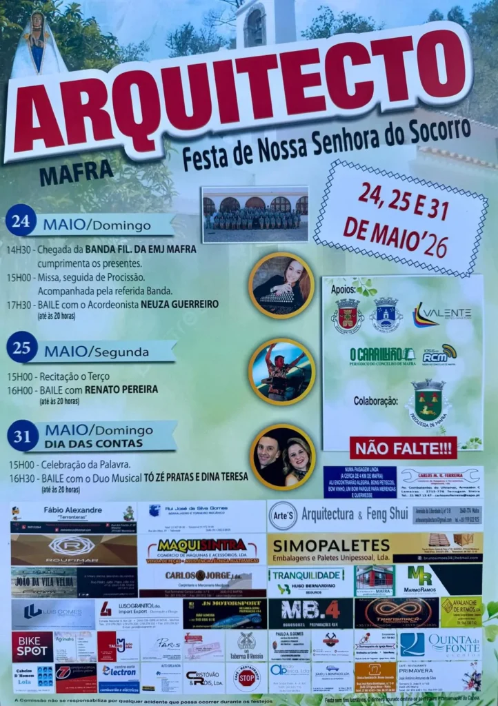 Festas de Arquitecto, Mafra (Senhora do Socorro) 2026