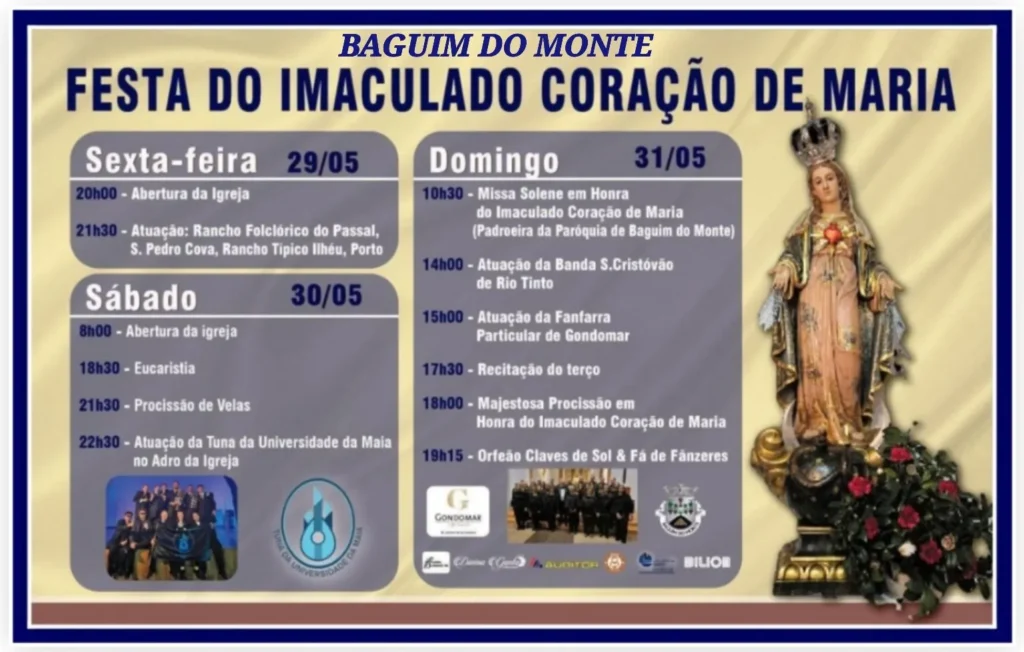 Festas de Baguim do Monte (Imaculado Coração de Maria) 2026