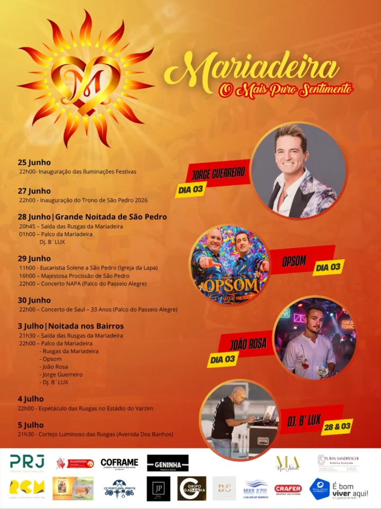Festas do Bairro da Mariadeira, Póvoa de Vazim 2026