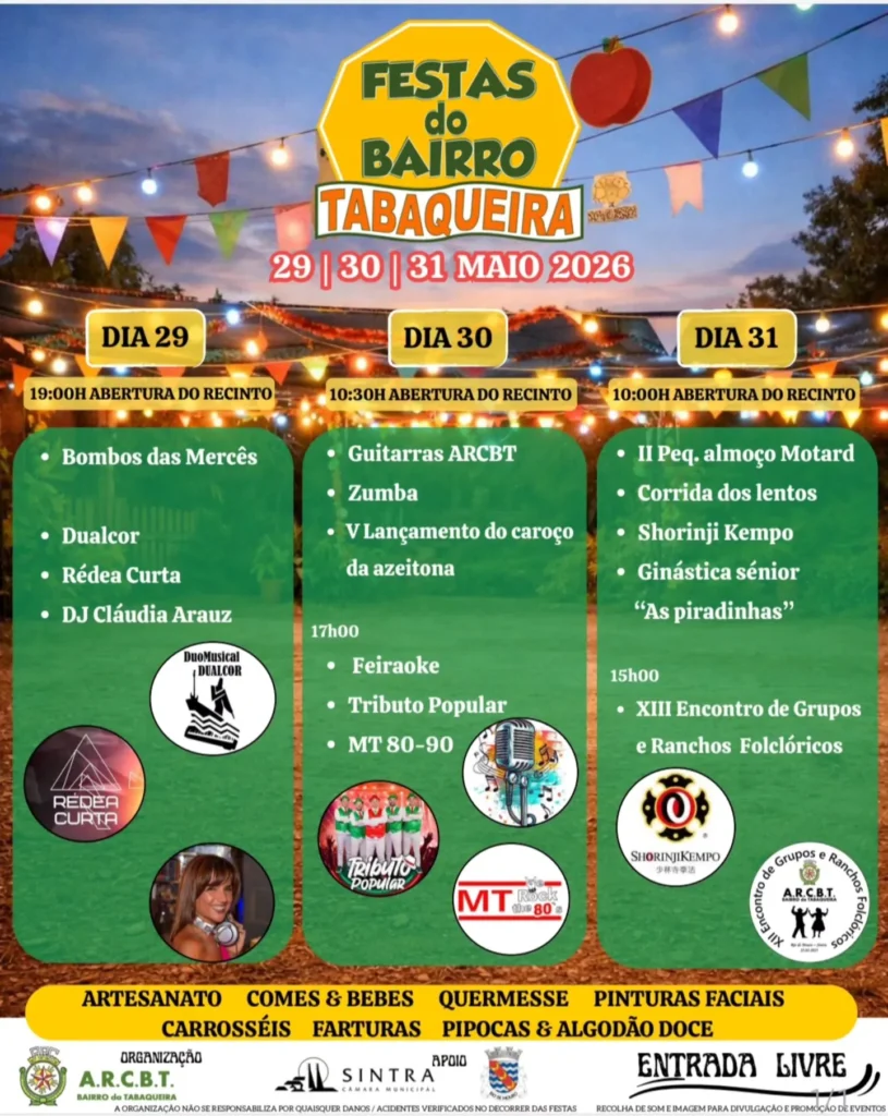 Festas do Bairro da Tabaqueira - Rio de Mouro 2026