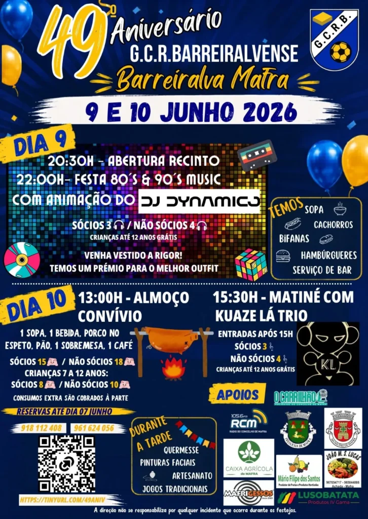 Festas de Barreiralva, Mafra 2026
