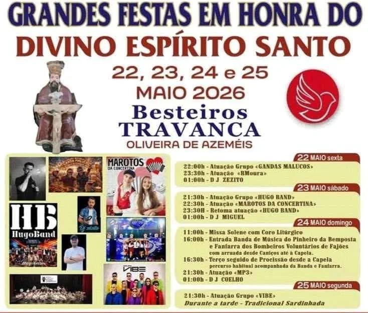 Festas de Besteiros, Oliveira de Azeméis (Divino Espírito Santo) 2026