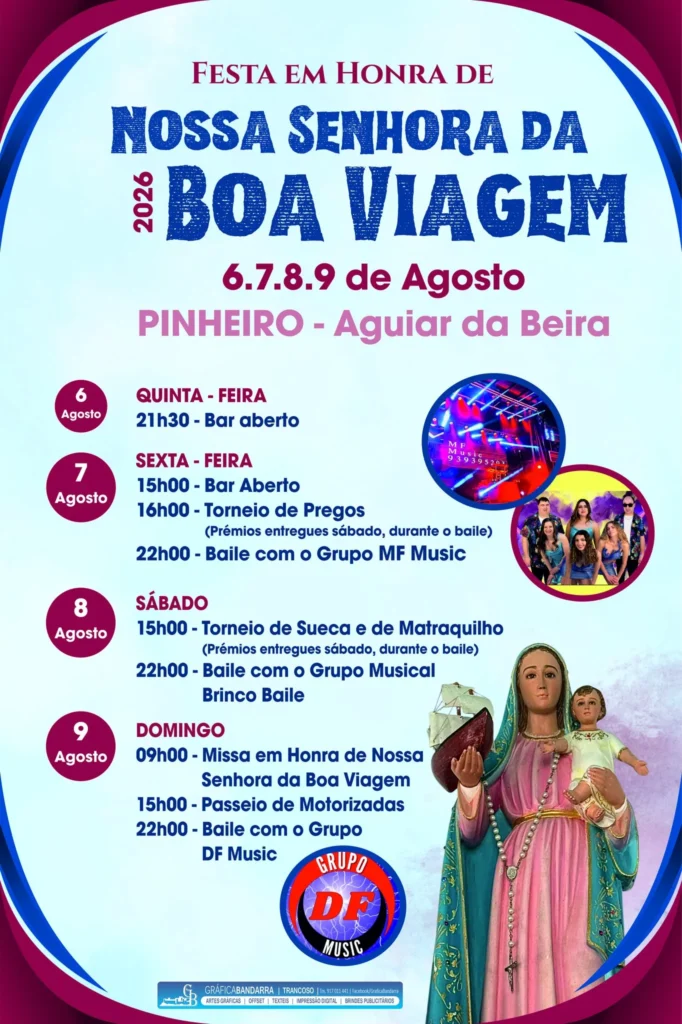 Festas de Pinheiro, Aguiar da Beira (Senhora da Boa Viagem) 2026